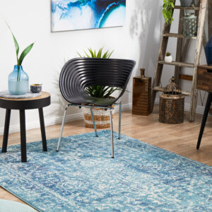 Faded Blue Area Rug Living area photo