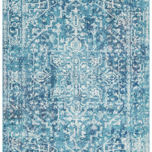 Faded Blue Area Rug full view