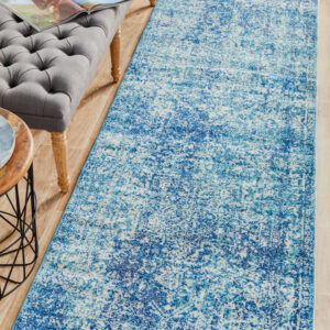 Faded Blue Area Rug runner