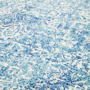 Faded Blue Area Rug side of round