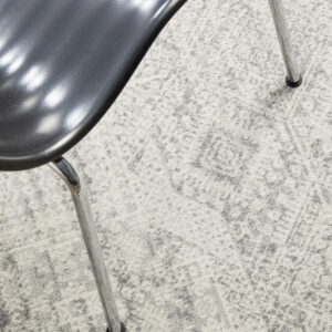 Faded Silver Grey Rug Chair on rug