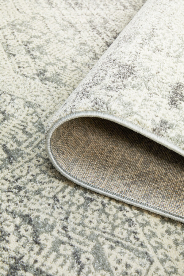 Faded Silver Grey Rug folded