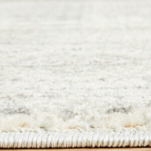 Faded Silver Grey Rug overlocked edge