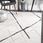 Floor Rug Colour White Grey