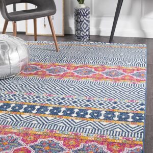 Floor Rug Coloured Tribal Design