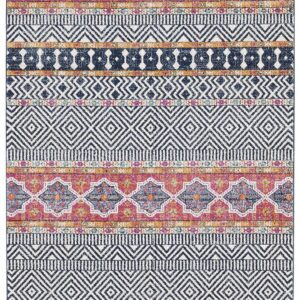 Floor Rug Coloured Tribal Design full view