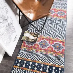 Floor Rug Coloured Tribal Design runner