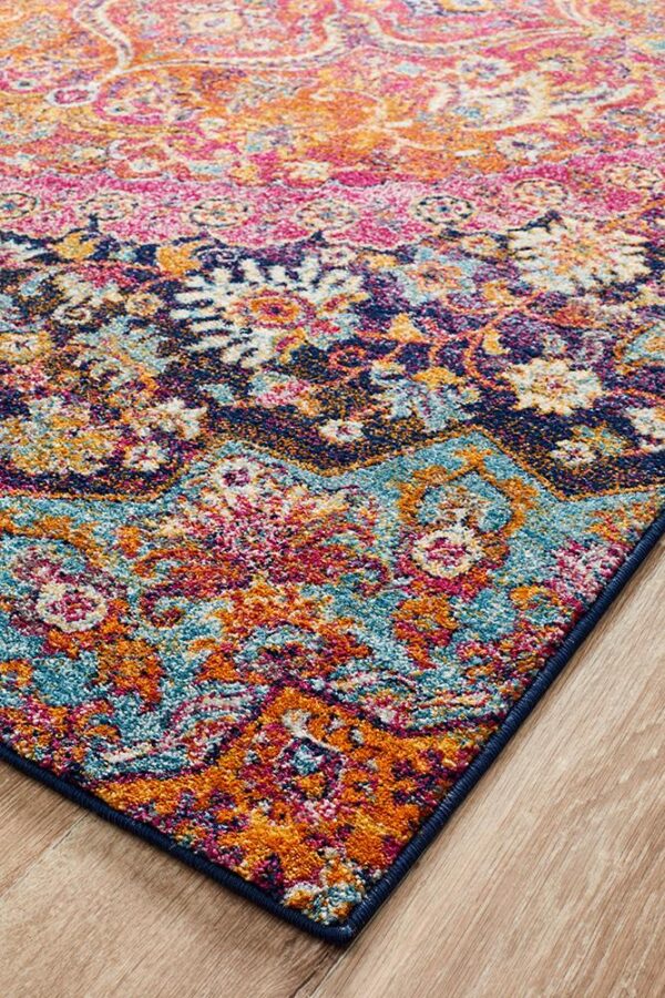 Multi Coloured Museum Rug corner