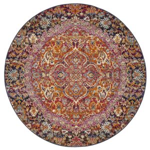 Multi Coloured Museum Rug Runner round