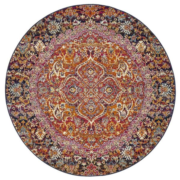 Multi Coloured Museum Rug Runner round