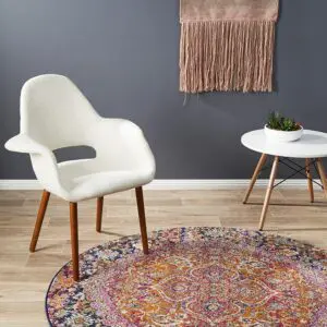 Multi Coloured Museum Rug Runner round profile