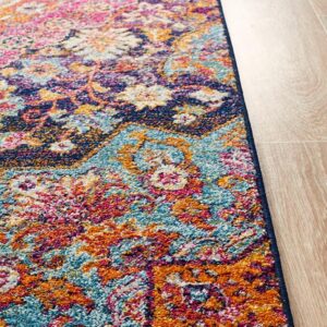 Multi Coloured Museum Rug side view