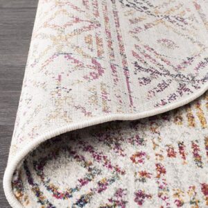 Furniture Rug Multi Coloured backing of round
