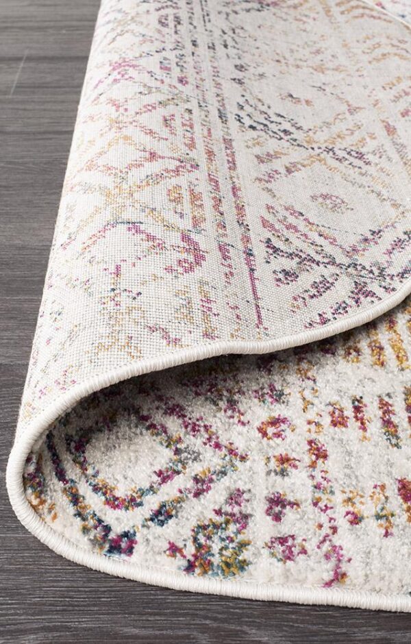 Furniture Rug Multi Coloured backing of round