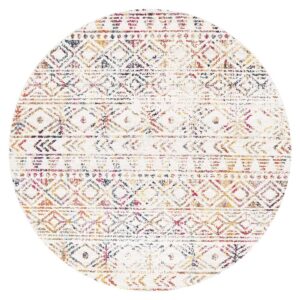 Furniture Rug Multi Coloured full view of round