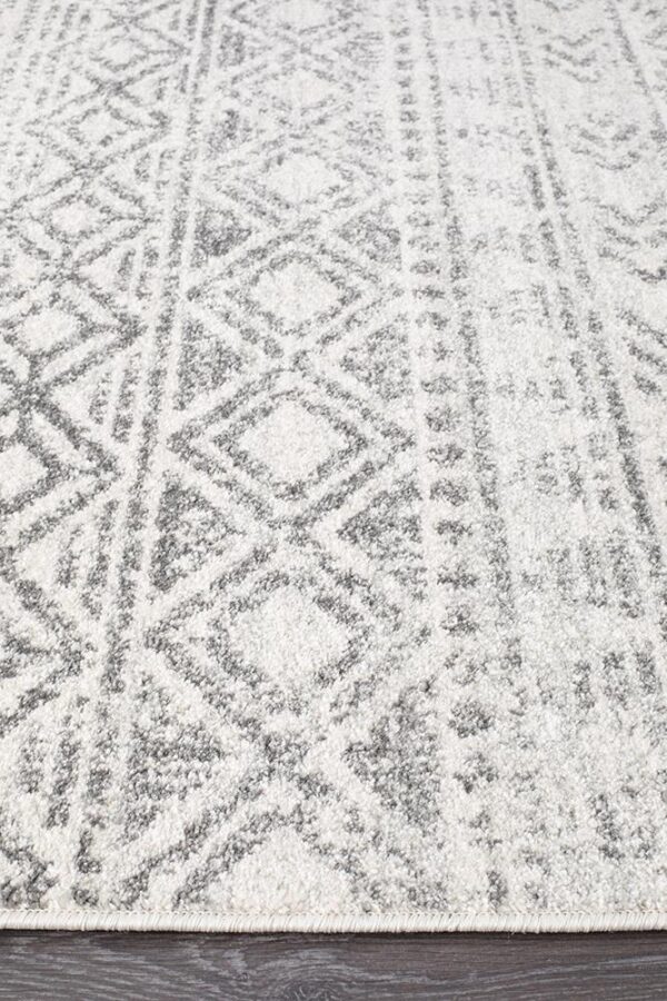 Furniture Rug Colour White Grey Side Profile