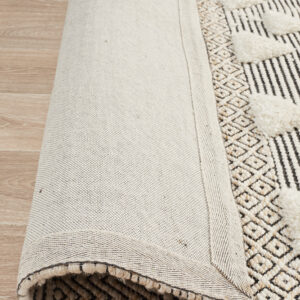 Ivory Bone Textured Rug Backing