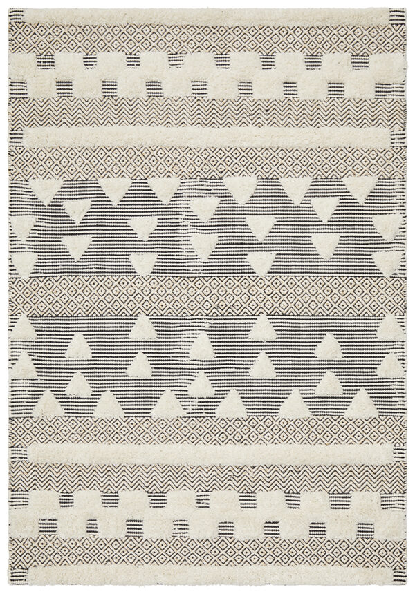 Ivory Bone Textured Rug Profile