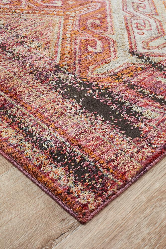 Red Sunrise Modern Red Rug Carpet Capers