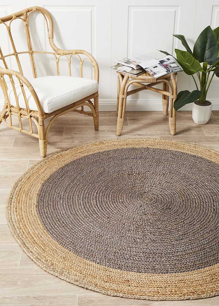 Jute Fibre Circle Rug | Flat weave rug | Carpet Capers