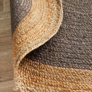 Jute Fibre Circle Rug Reversible Rug
