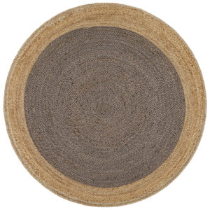 Jute Fibre Circle Rug Round Design