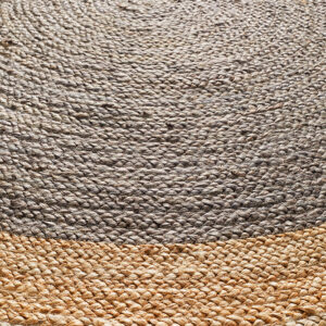Jute Fibre Circle Rug Side Profile