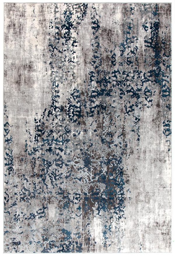 Modern Area Rug | Colour Blue/Grey/White