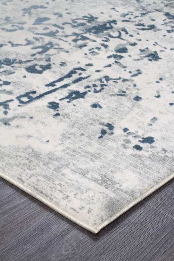 Modern Area Rug | Colour Blue/Grey/White