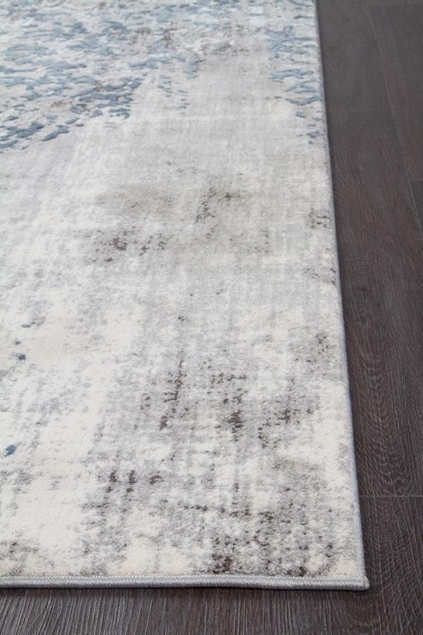 Modern Area Rug | Colour Blue/Grey/White
