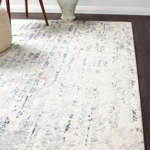 Contemporary Area Rug | Colour White/Blue/Grey