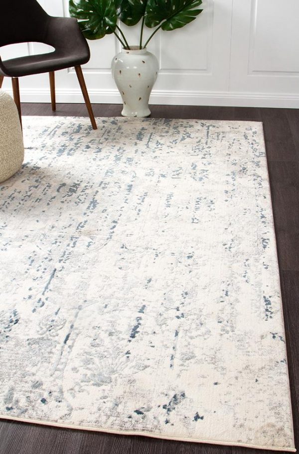 Contemporary Area Rug | Colour White/Blue/Grey Contemporary Area Rug | Colour White/Blue/Grey