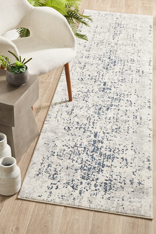 Contemporary Area Rug | Colour White/Blue/Grey