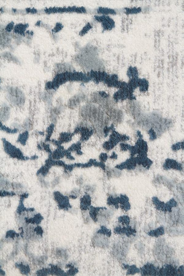 Contemporary Area Rug | Colour White/Blue/Grey