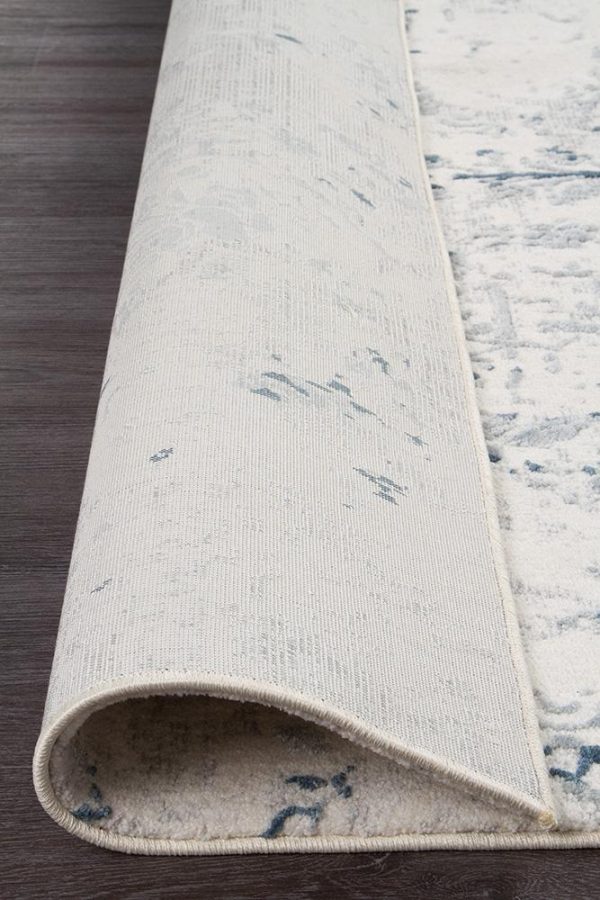 Contemporary Area Rug | Colour White/Blue/Grey