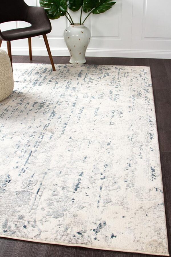 Contemporary Area Rug | Colour White/Blue/Grey