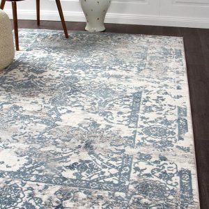 Transitional Area Rug | Colour White/Blue/Grey