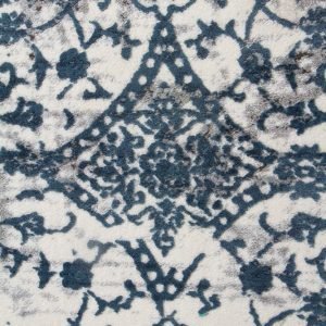 White Transitional Area Rug | Colour White/Blue/Grey