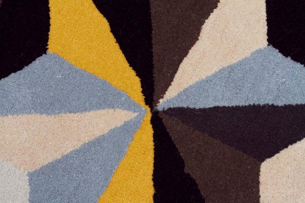 Crystal Designer Wool Blue Rug