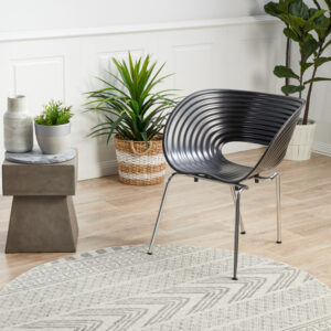 Modern Tribal Design Grey Rug round view