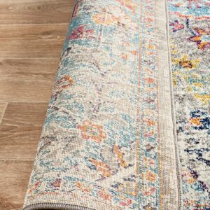 Multi Coloured Furniture Rug backing