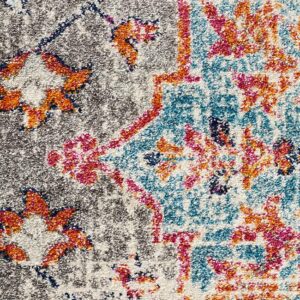 Multi Coloured Furniture Rug close up