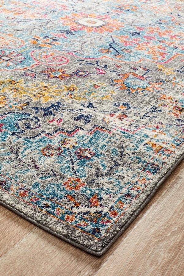 Multi Coloured Furniture Rug corner view