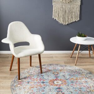 Multi Coloured Furniture Rug round