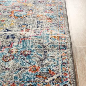 Multi Coloured Furniture Rug side view