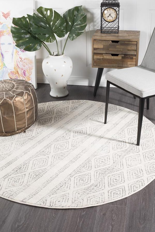 White Grey | Tribal Area Rug