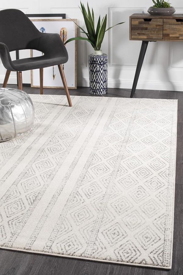 White Grey | Tribal Area Rug White Grey | Tribal Area Rug