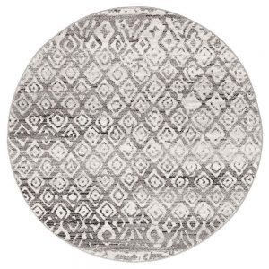 Dark Grey Tribal Flooring Rug
