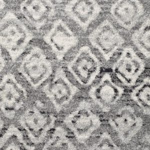 Dark Grey Tribal Flooring Rug