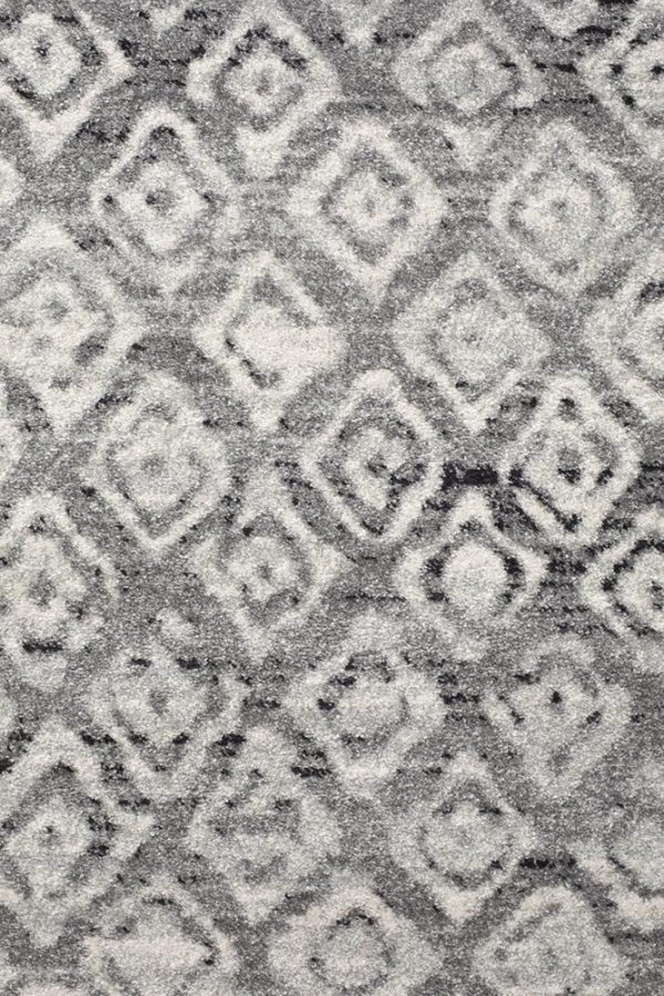 Dark Grey Tribal Flooring Rug
